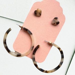 Earrings - Hoop Earrings - Heart Earrings